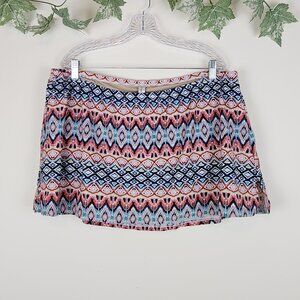 Swim by Cacique Size 22 Pull On Multicolor Women's Beach Swim Bottom Skirt